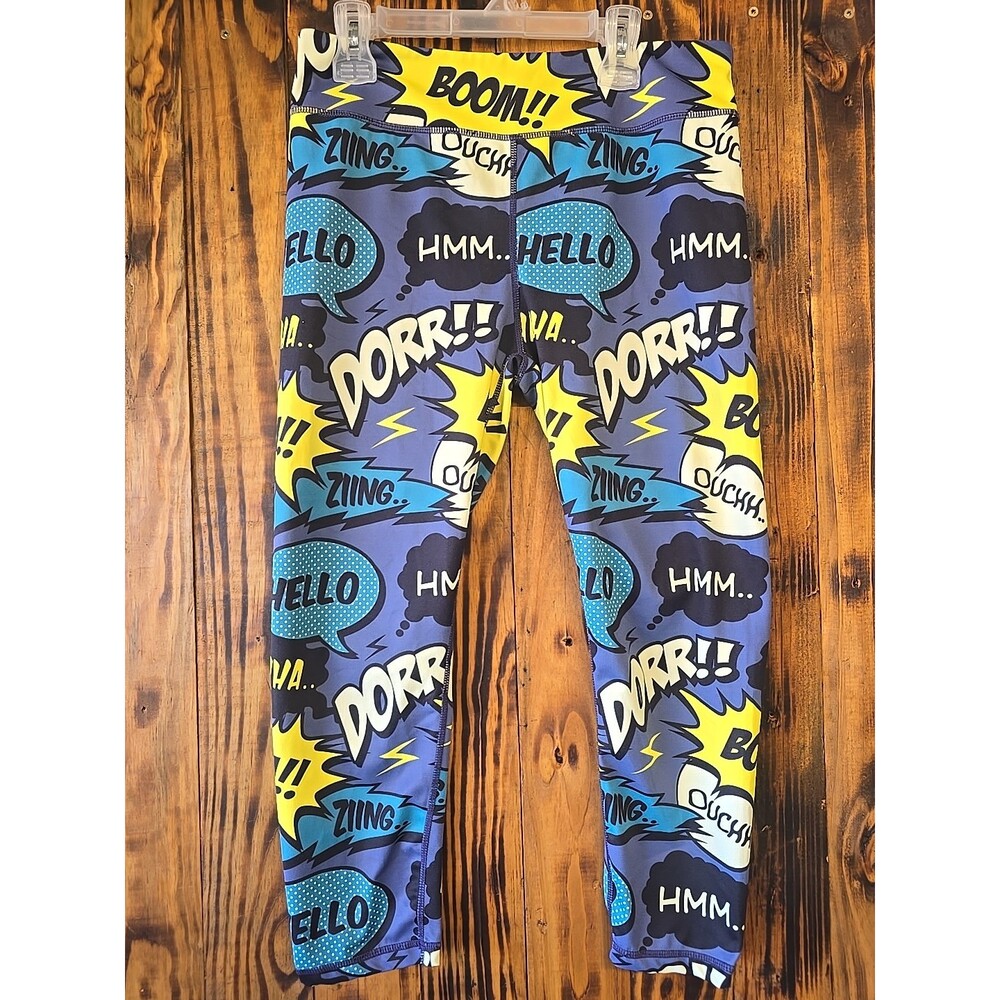 CVG Constantly Varied Gear Women's Comic Book Capri Leggings, Size Medium